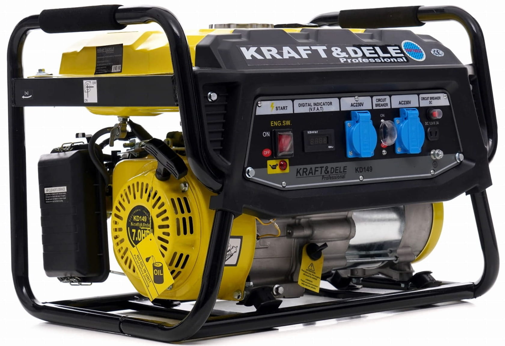 3500W Generator with LCD Voltmeter 12/230V KD149