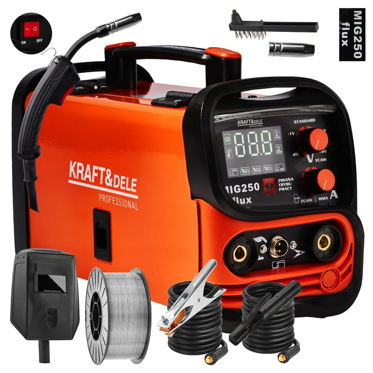 250A keevitusaparaat - MIG / MMA / LIFT TIG 3in1 KD1875 (D19)
