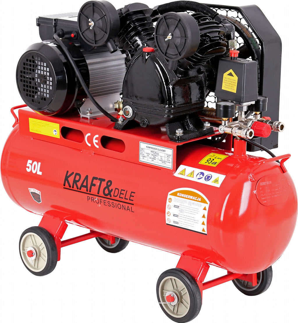 Oil compressor 50L 2.8kW / 8bar 2 Pistons KD403