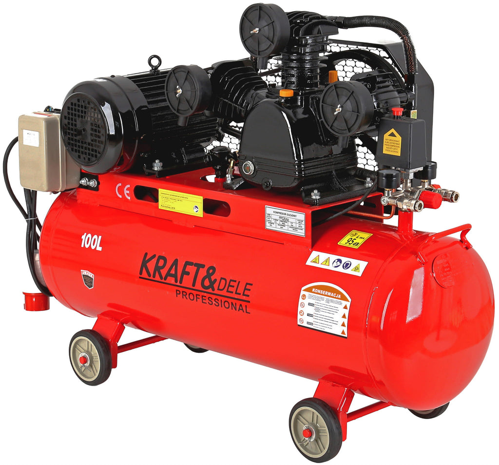 KRAFT&DELE õlikompressor 100 l, 3-kolviline, 400 V KD405