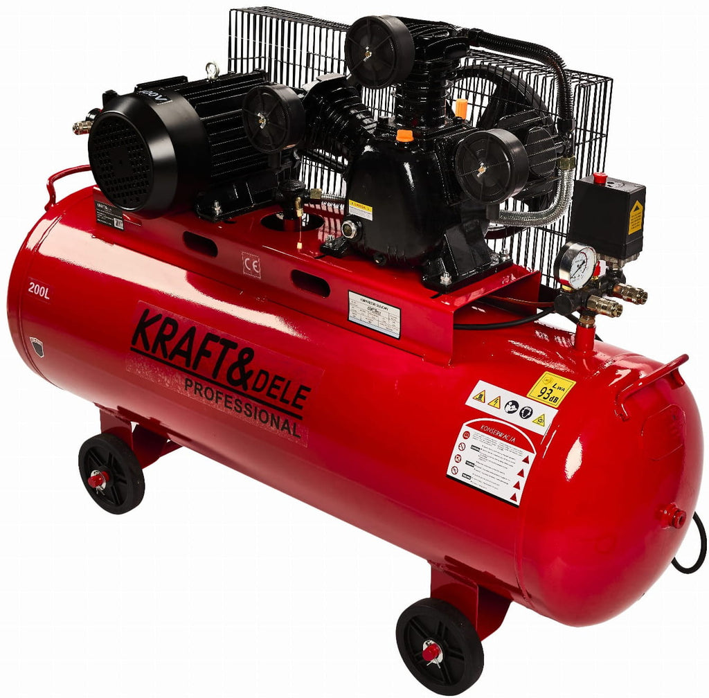 200L Oil Compressor 3 Pistons KD1474 + Separator