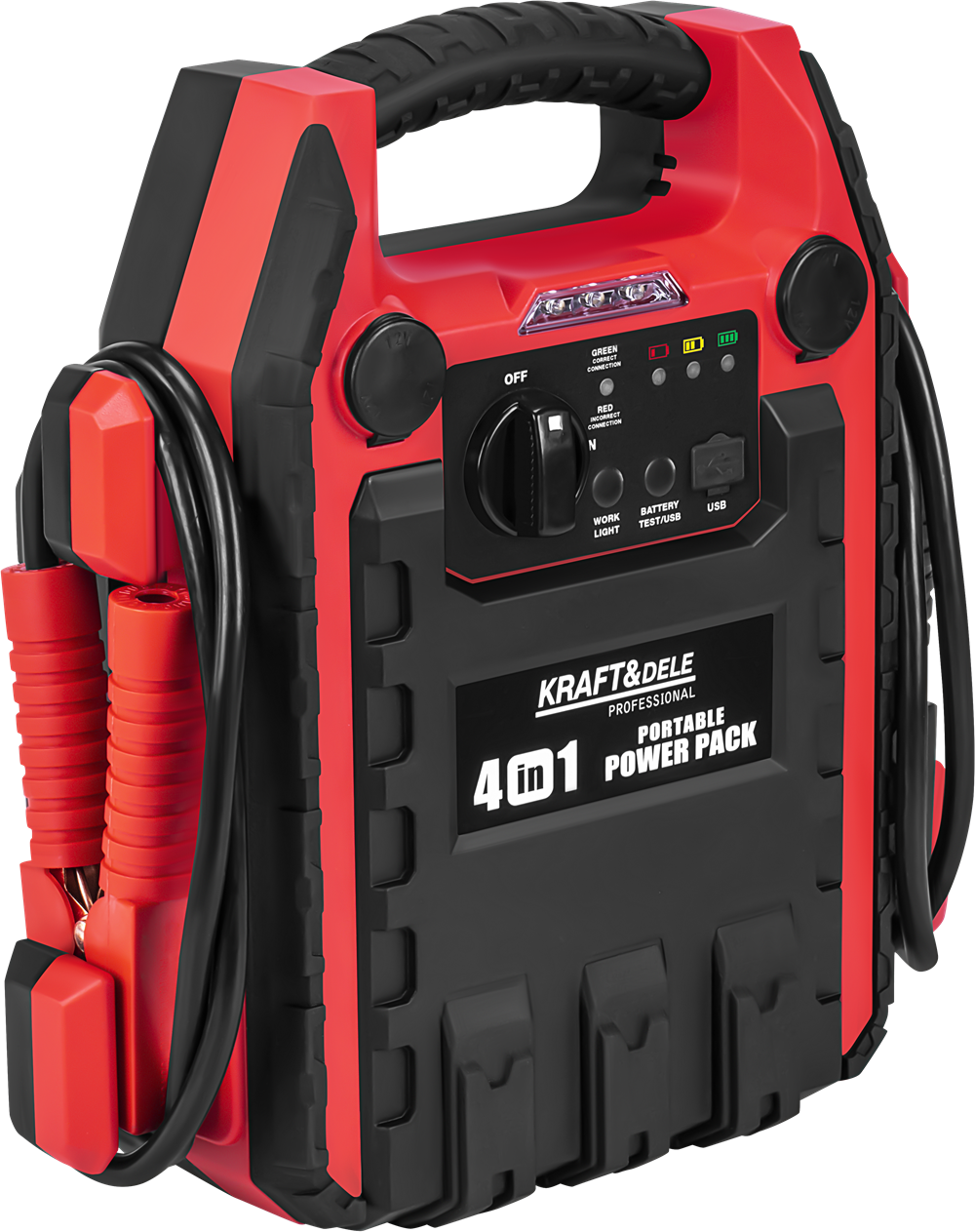 Käivitusseade 4in1 1200/600A 22Ah 12V + valgustus + kompressor KD5346