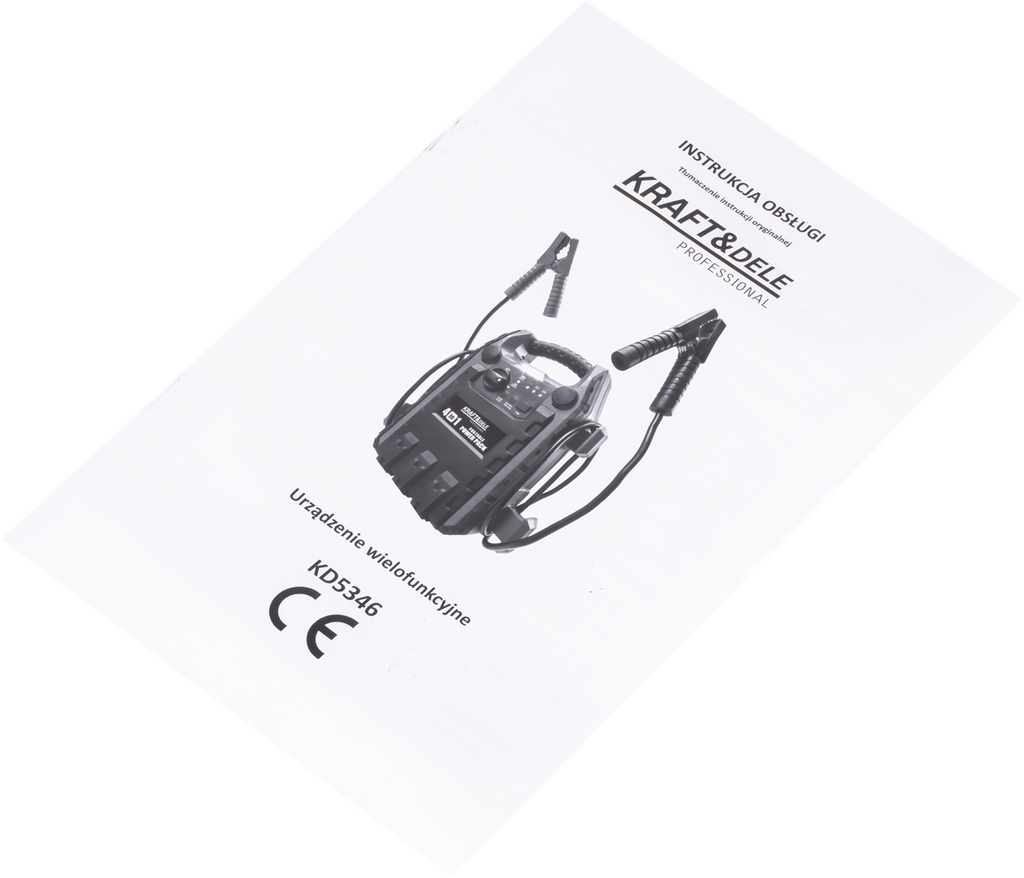 Käivitusseade 4in1 1200/600A 22Ah 12V + valgustus + kompressor KD5346