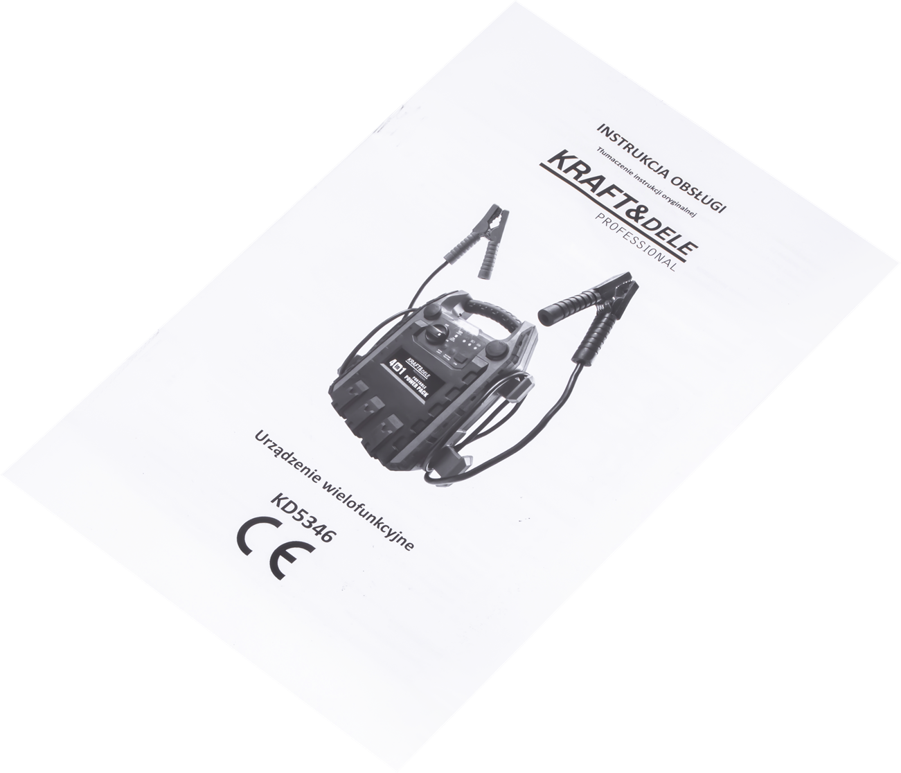 Käivitusseade 4in1 1200/600A 22Ah 12V + valgustus + kompressor KD5346