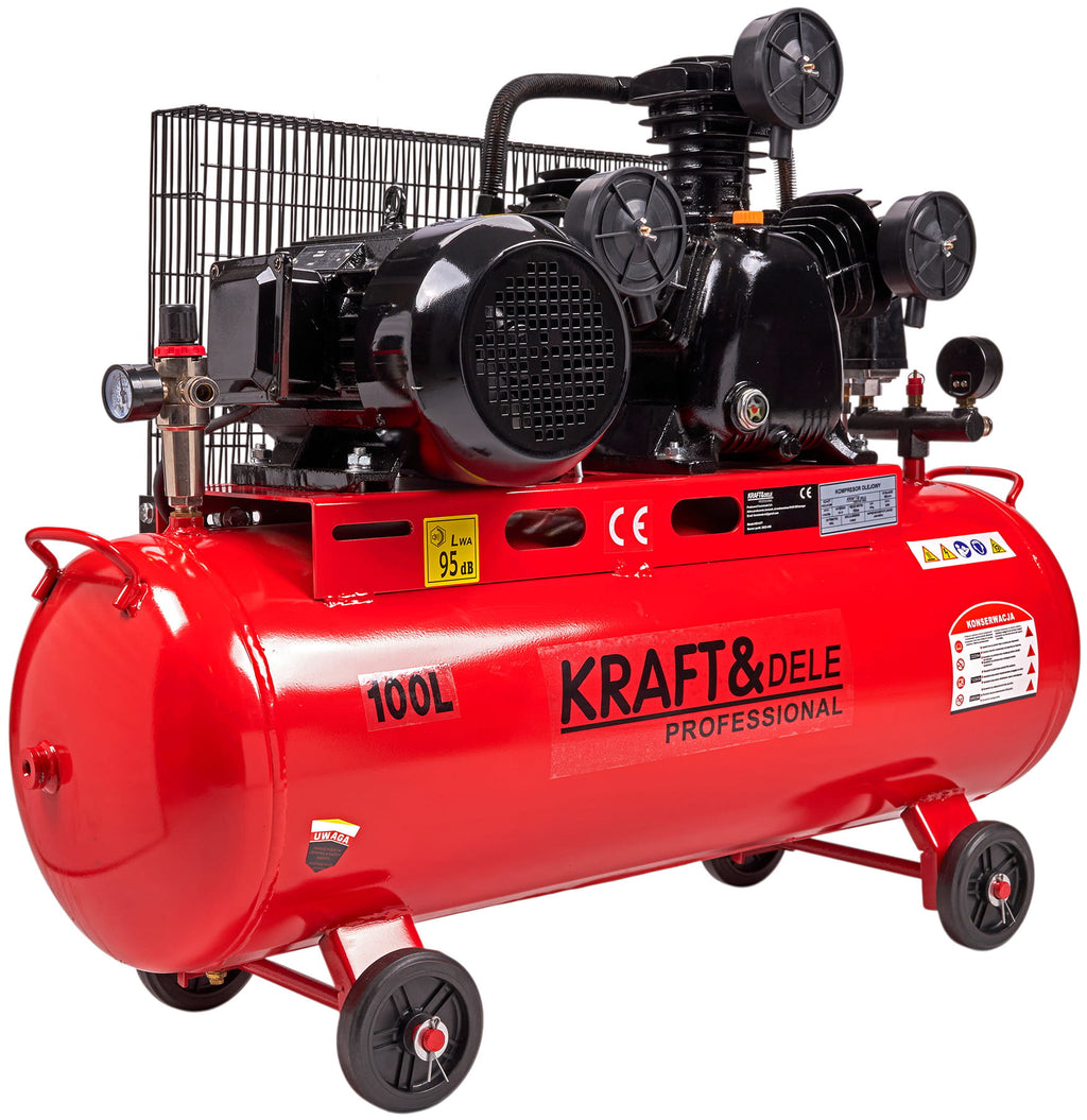 Oil Compressor 100L 3 Pistons KD1477 + Separator