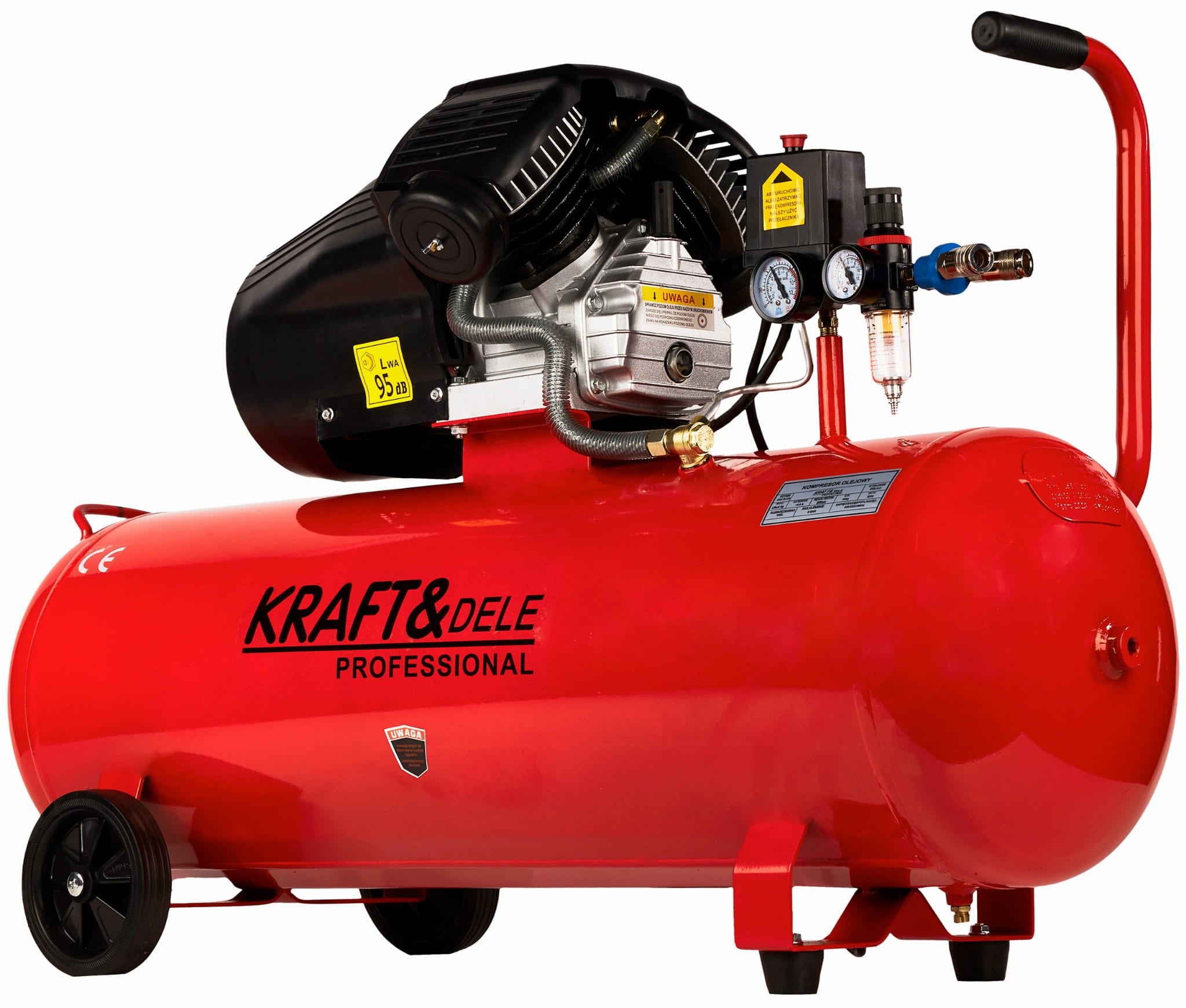 Õlikompressor 100L 2 kolvi KD1480 + separaator