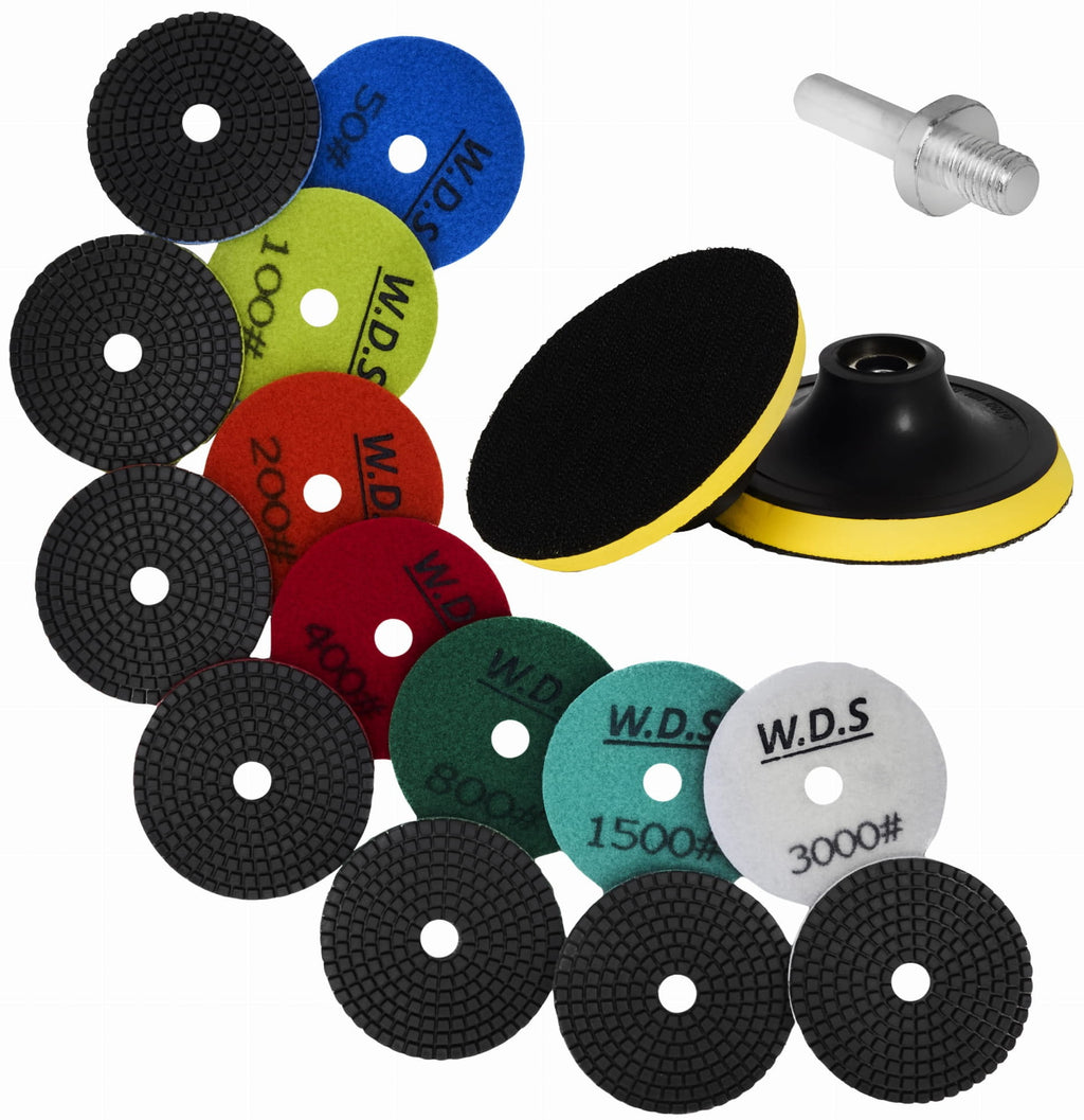 Teemantlõikeketta komplekt, karedusega 50–3000, M12 adapter, ketas, kindad WDS2212