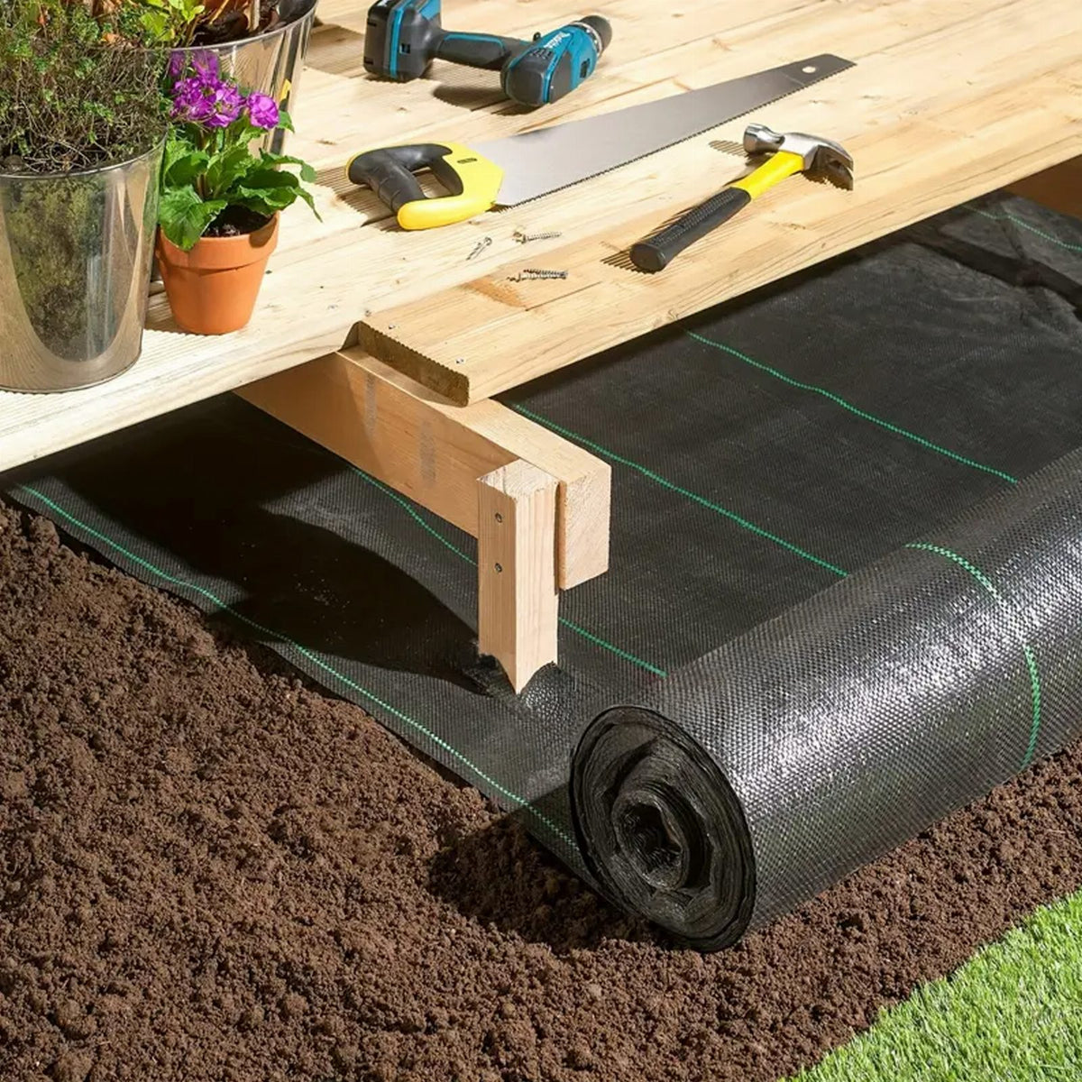 UV-kindel must umbrohutõrjekangas 90 g/m² 0,8 × 50 m I-S-2-3