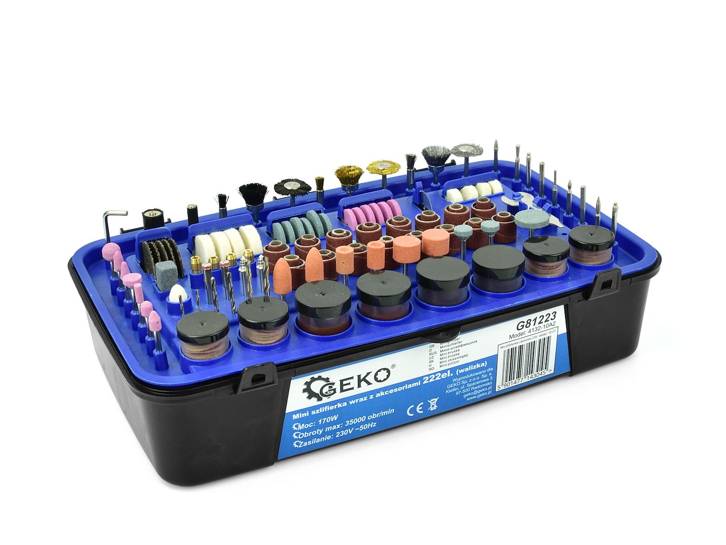 Rotary Tool with Flex Shaft and 222-Piece Accessories Assortment