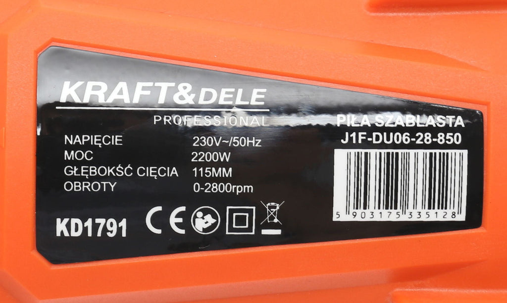 RECIPROCATING SAW 2100W + CASE KD1791