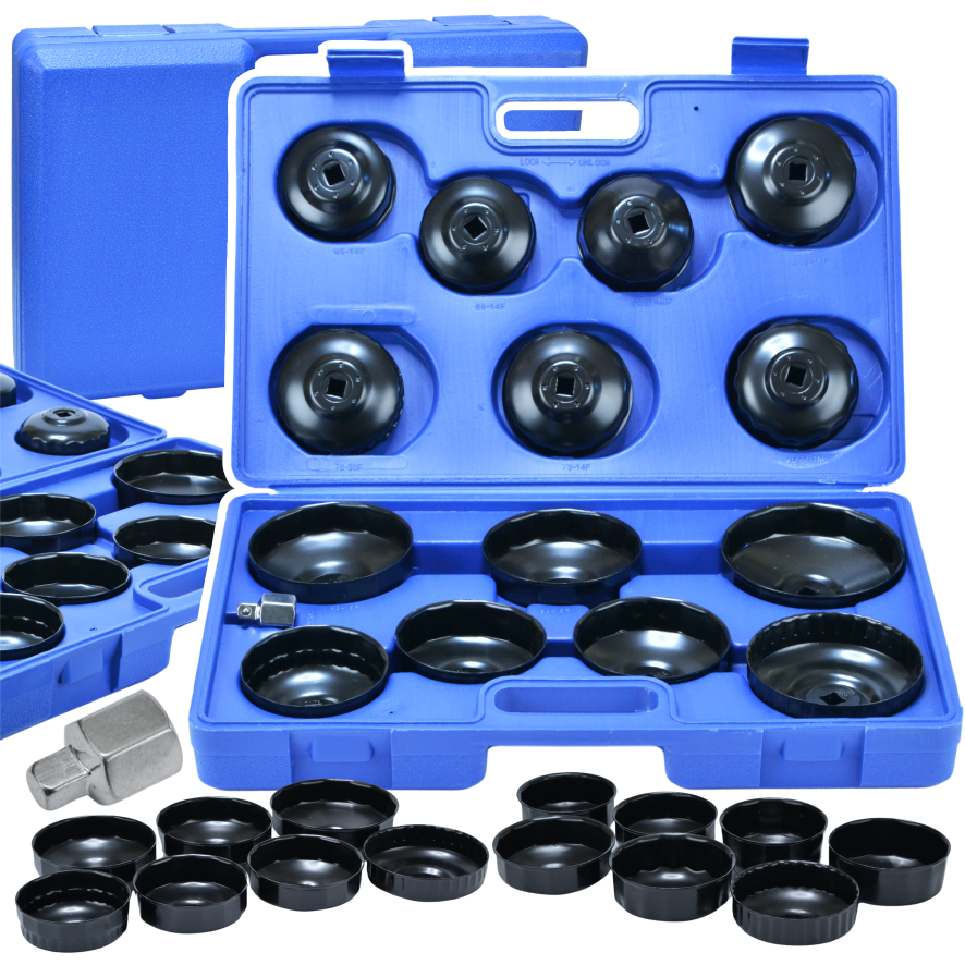 15-Piece Socket Wrench Set in Case for Unscrewing Oil Filters BL