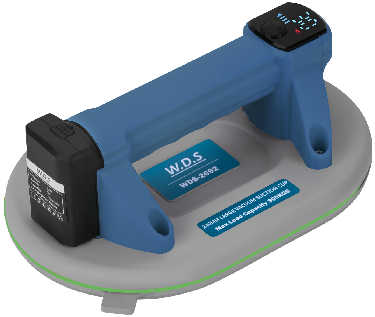 240mm 300kg Battery-Powered Suction Cup USB-C WDS2692