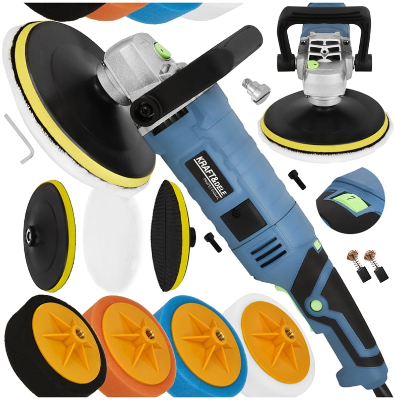 Electric polisher 2650W 180mm 800-3300 rpm XXL set KD3079 (D30)