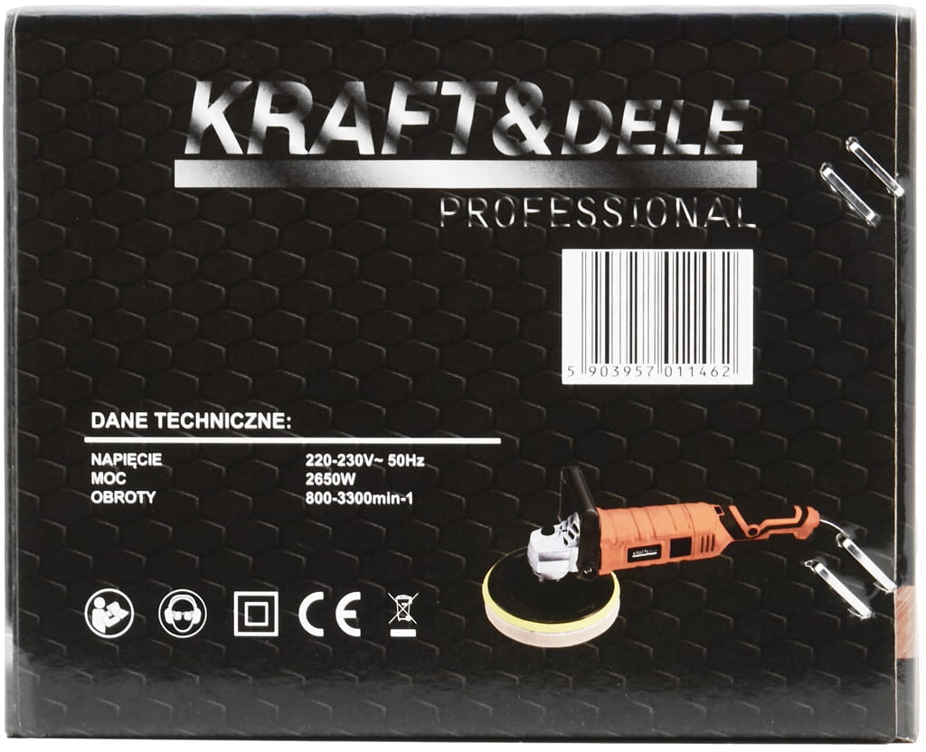 Electric polisher 2650W 180mm 800-3300rpm KD3078 (D10)