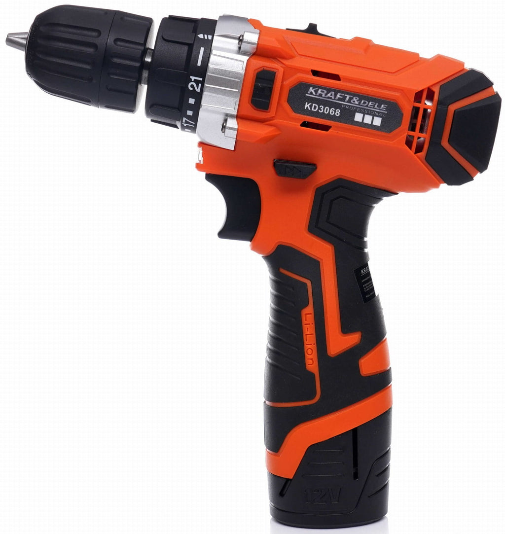 Cordless drill driver 12V Li-ion LCD KD3068