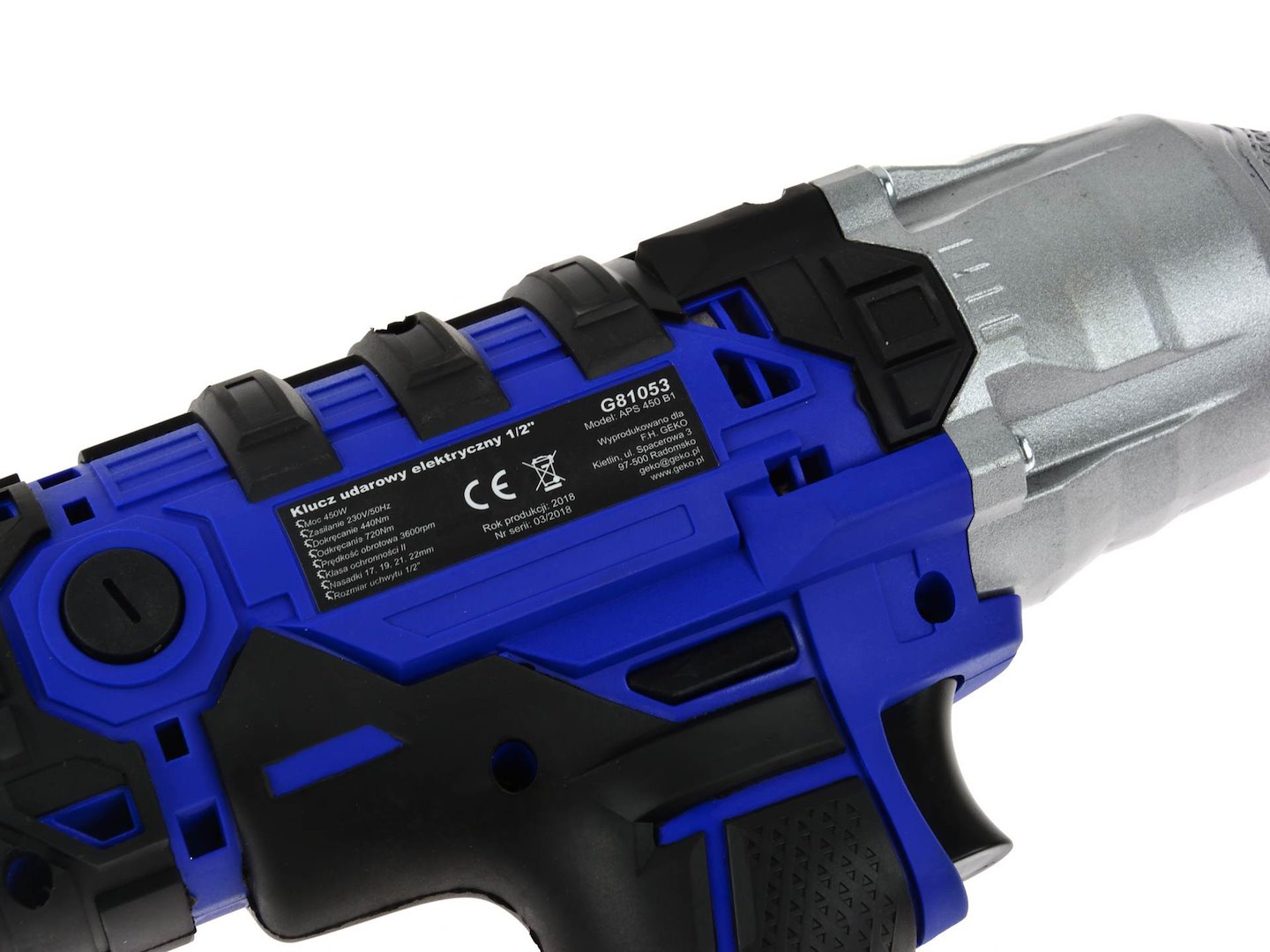 450W Electric Impact Wrench 230V 1/2 Sq. Drive + Sockets — NEW MODEL