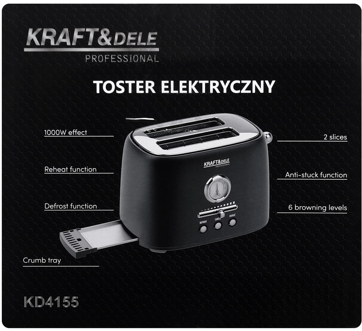 Electric Toaster 1000W KD4155