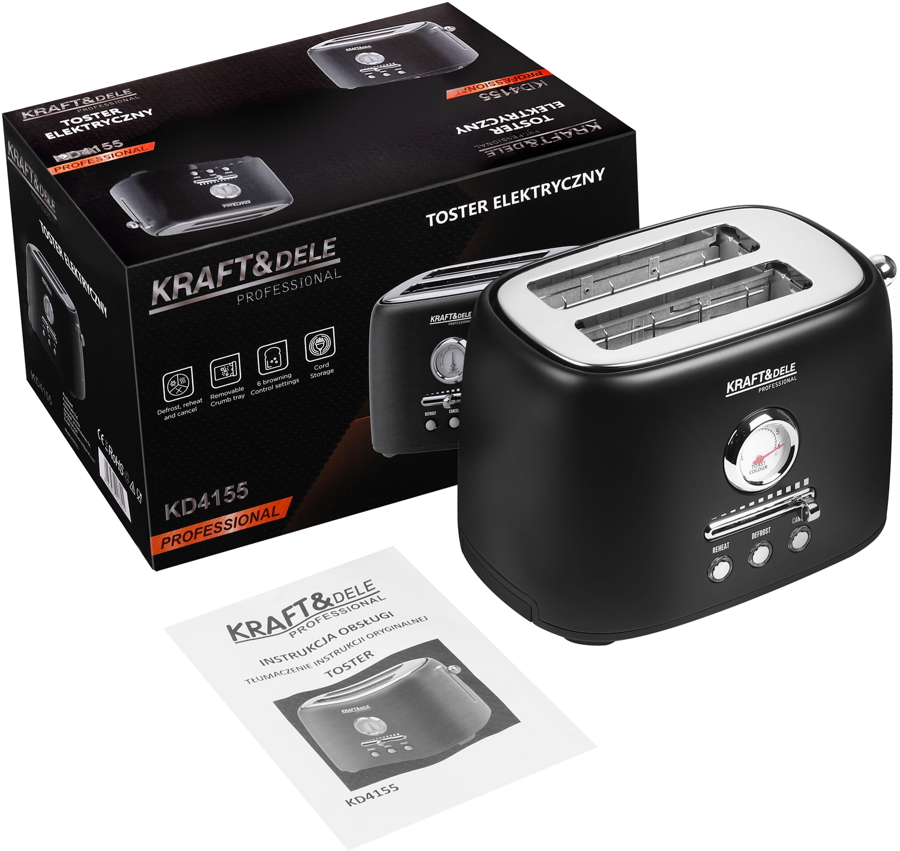 Electric Toaster 1000W KD4155