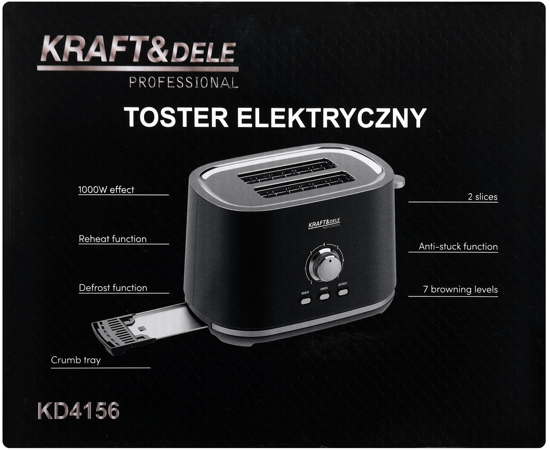 Electric Toaster 1000W KD4156