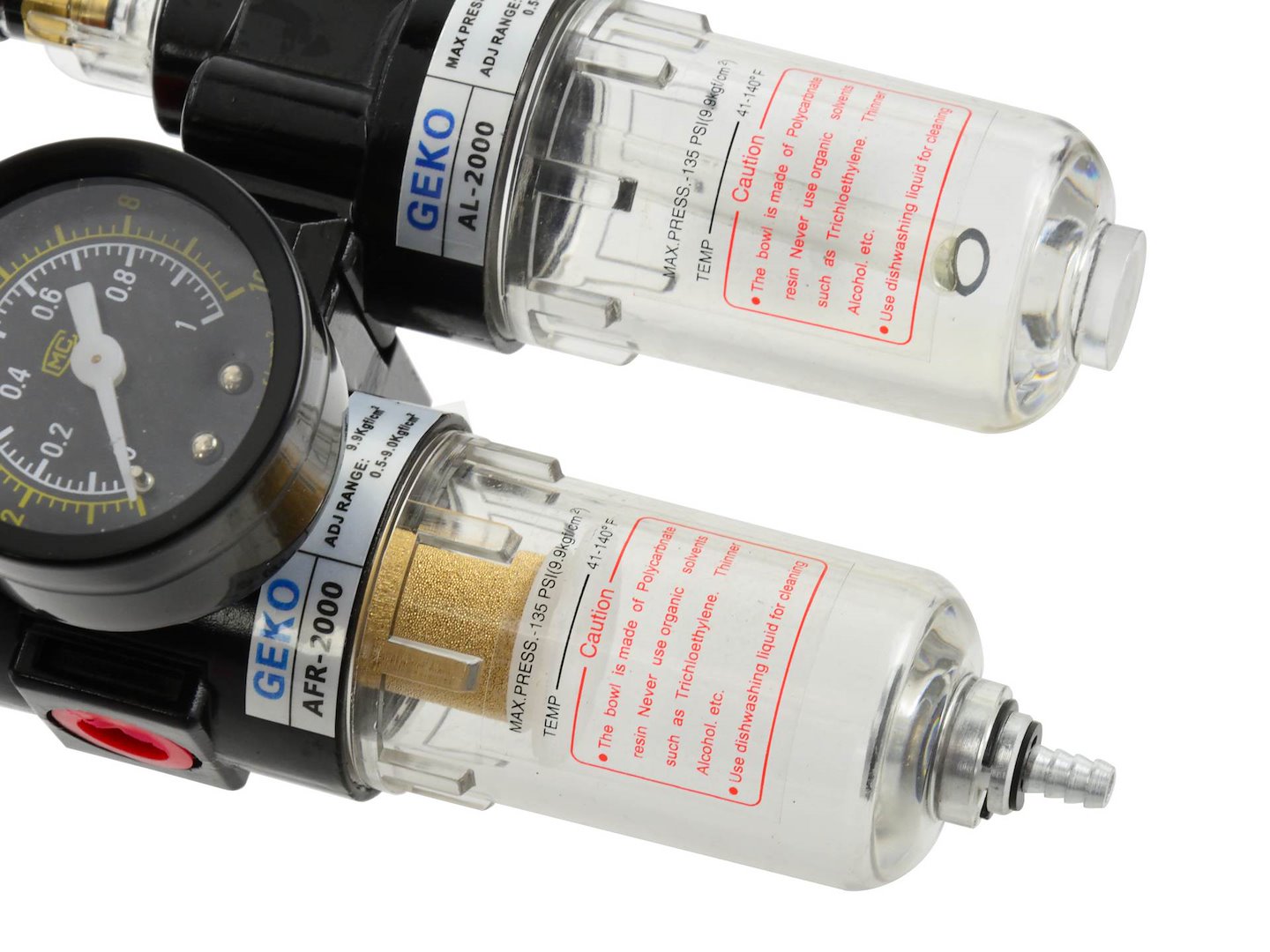 Air Pressure Regulator with Water Separator Filter, 1/4"
