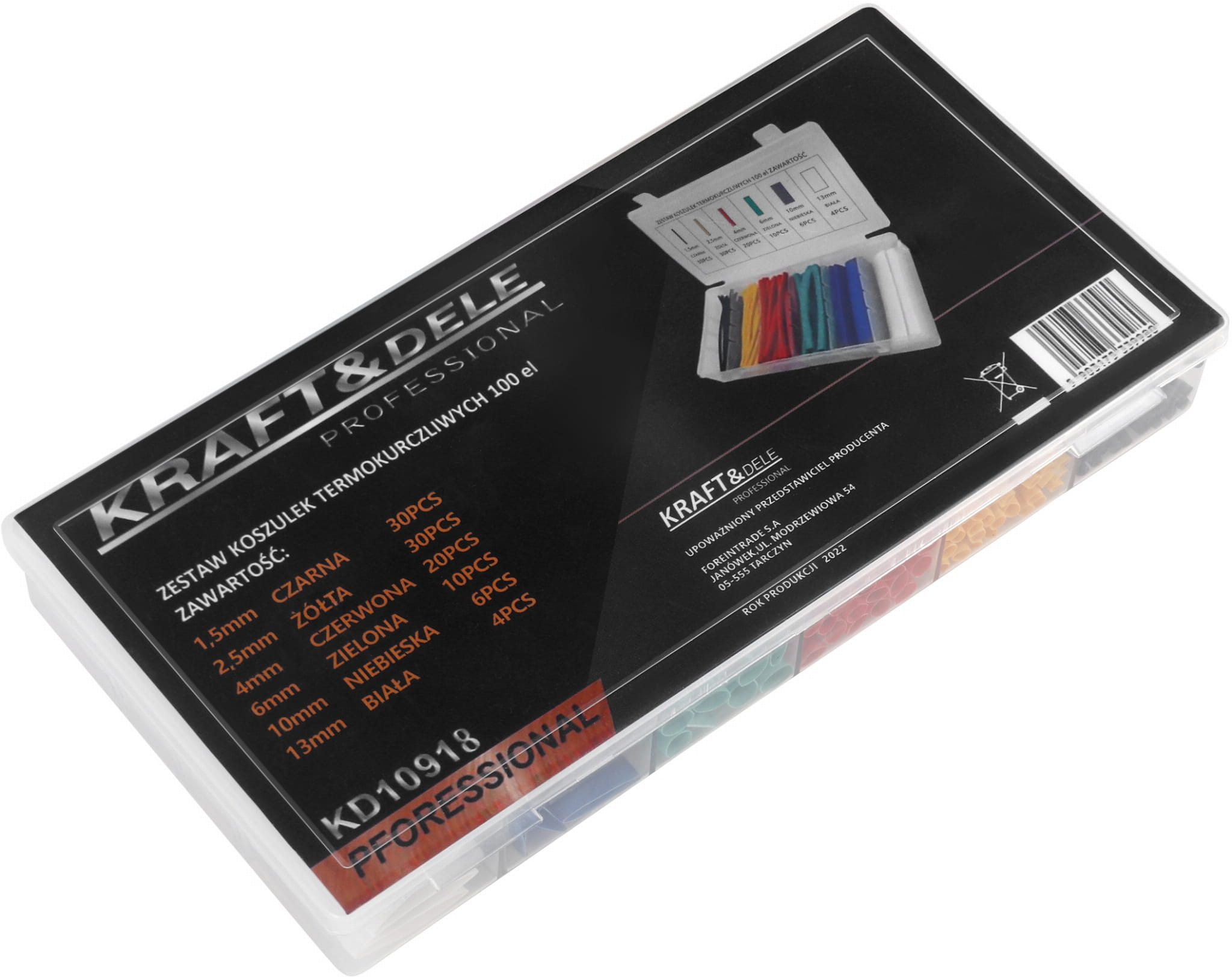 Heat shrink tubing set 100 pcs. KD10918 (VC12)