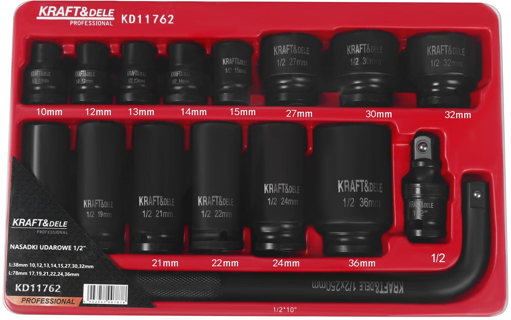 IMPACT SOCKETS 16PCS. KD11762