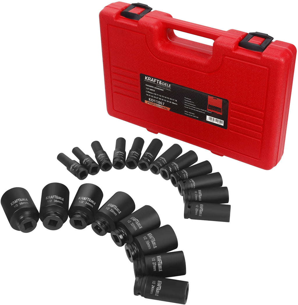 1/2" löökpadrunite komplekt 20 tk KD11867