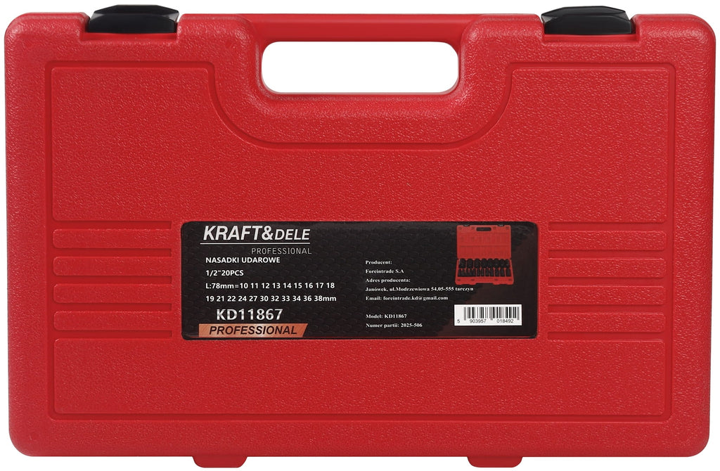 1/2" löökpadrunite komplekt 20 tk KD11867