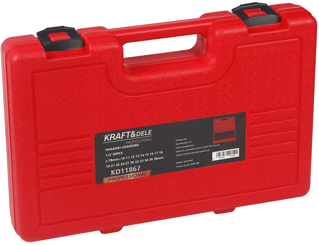 1/2" löökpadrunite komplekt 20 tk KD11867