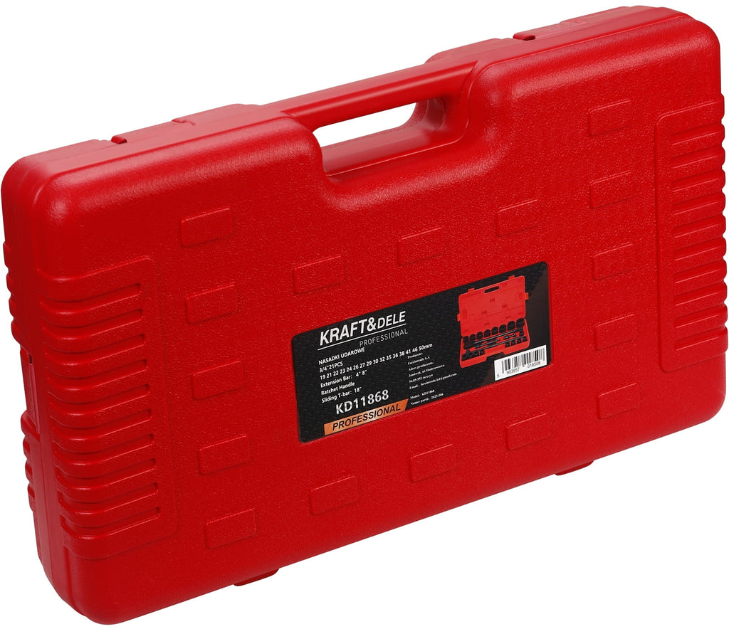 Käepide + pikendused + löökpadrunid 3/4" 21 tk KD11868