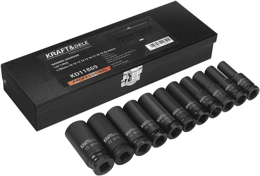 1/2" löökpadrunite komplekt 11 tk KD11869