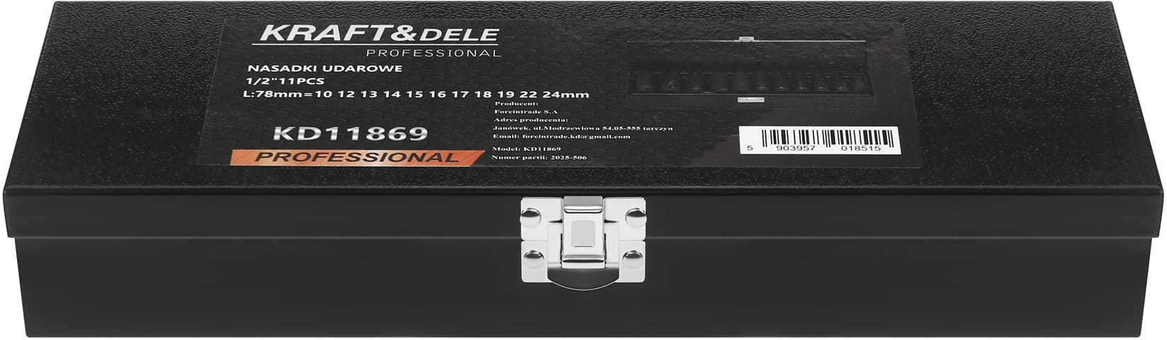 1/2" löökpadrunite komplekt 11 tk KD11869