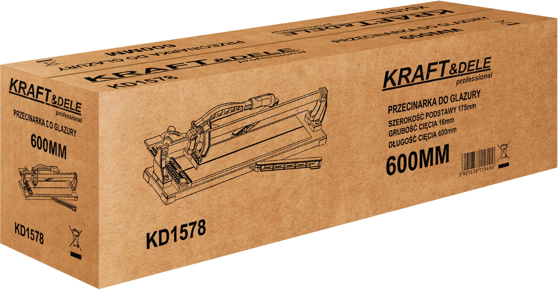 KRAFT&DELE plaadilõikur 600 mm KD1578