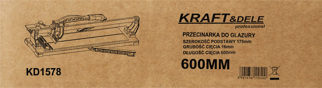 KRAFT&DELE plaadilõikur 600 mm KD1578