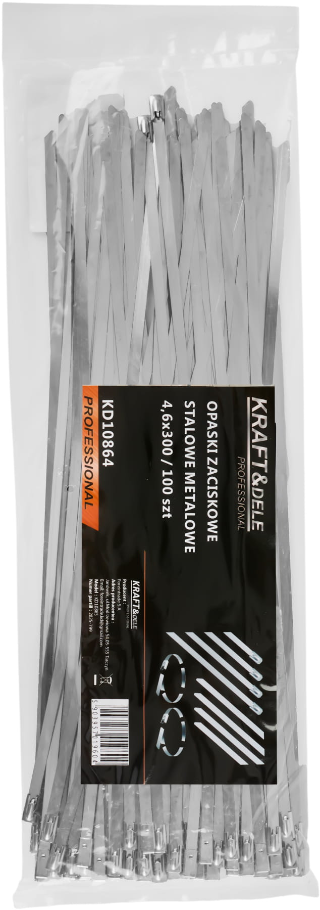 TERASE/METALLIST KAABLIKINNITUSED 4.6 x 300 100 tk. KD10864