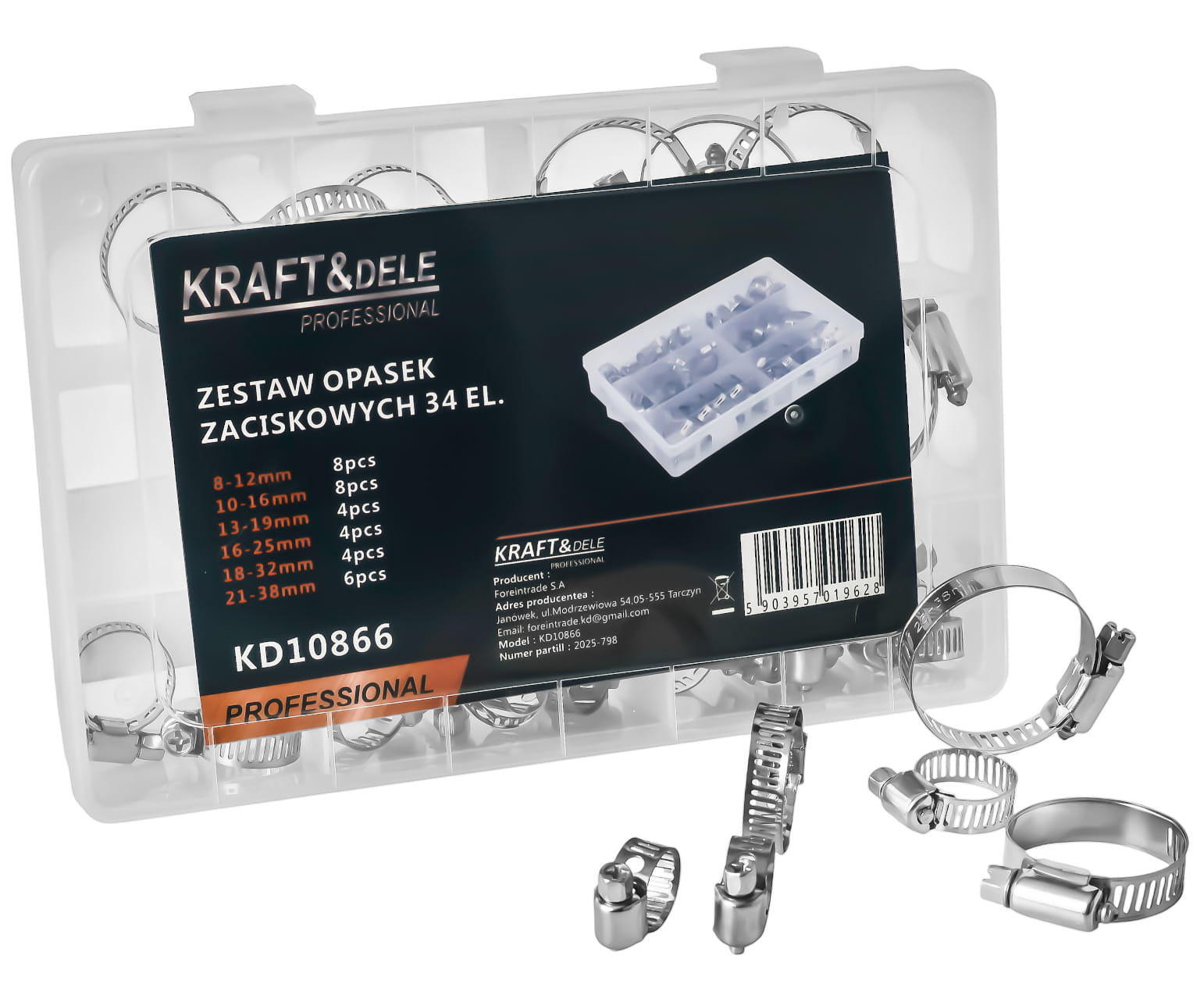 34-osaline kruviklambrite komplekt KD10866