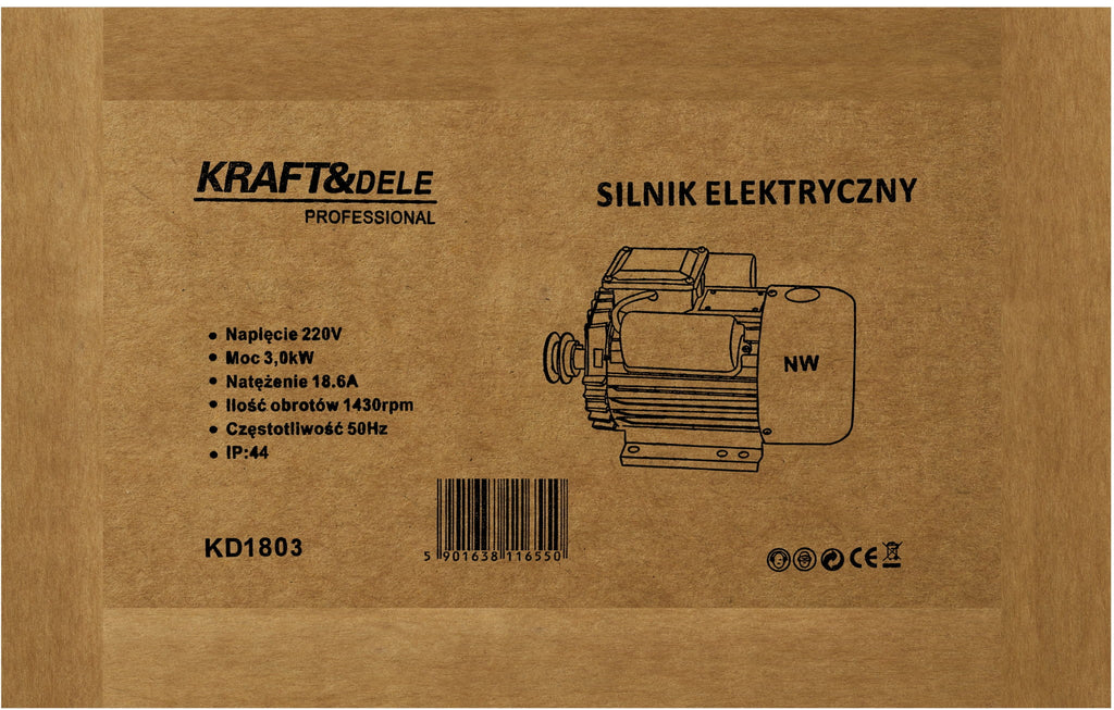 Electric motor 3kW 220V 1430rpm KD1803