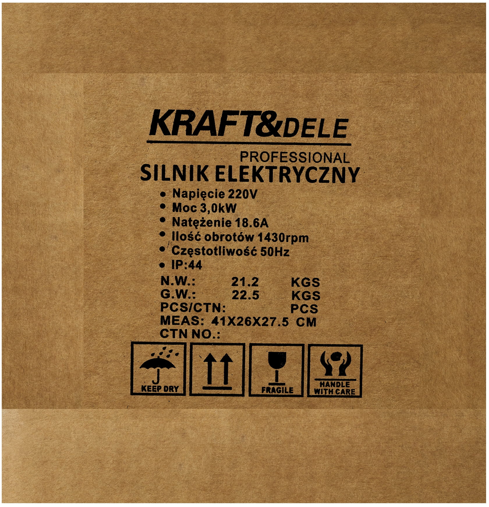 Electric motor 3kW 220V 1430rpm KD1803