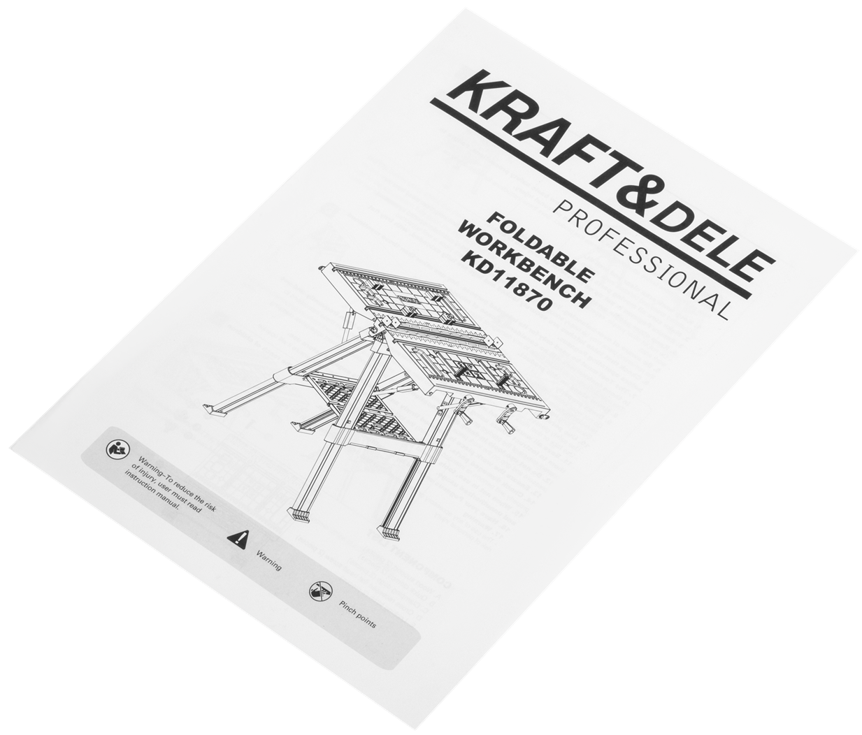 Folding Work and Clamping Table 350KG Load Capacity 84x81x63CM KD11870