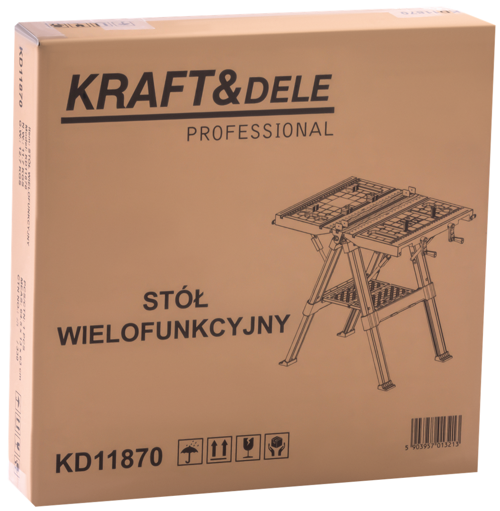 Folding Work and Clamping Table 350KG Load Capacity 84x81x63CM KD11870