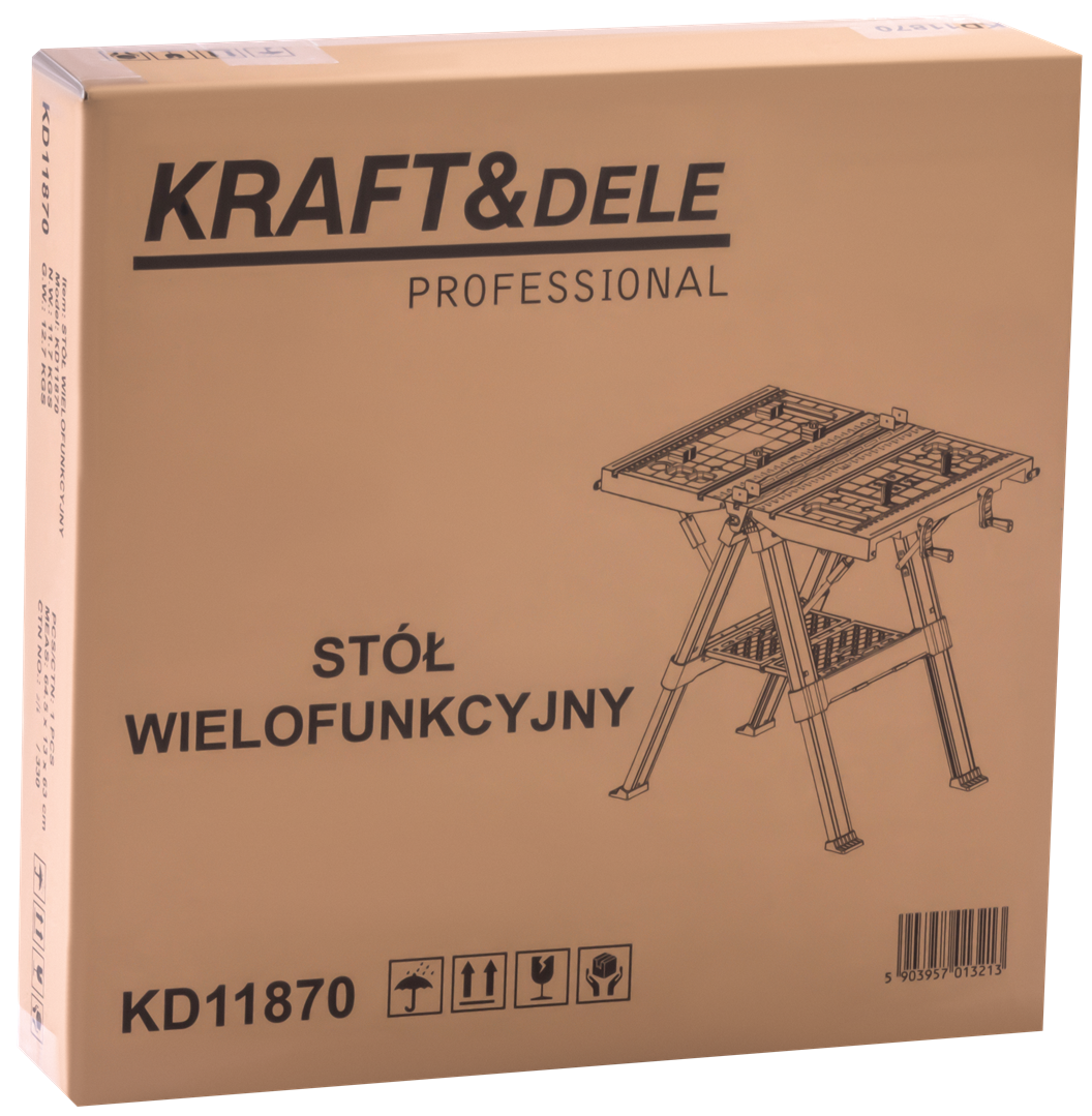 Folding Work and Clamping Table 350KG Load Capacity 84x81x63CM KD11870