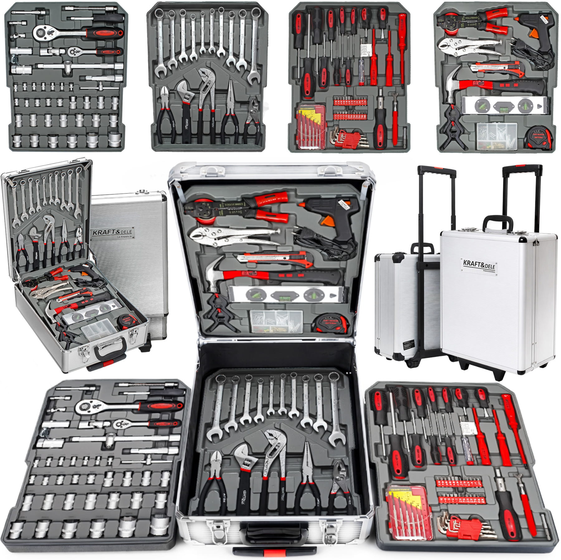 Mutrivõtmete komplekt 188 tk KD314 alumiiniumkohver (B36)