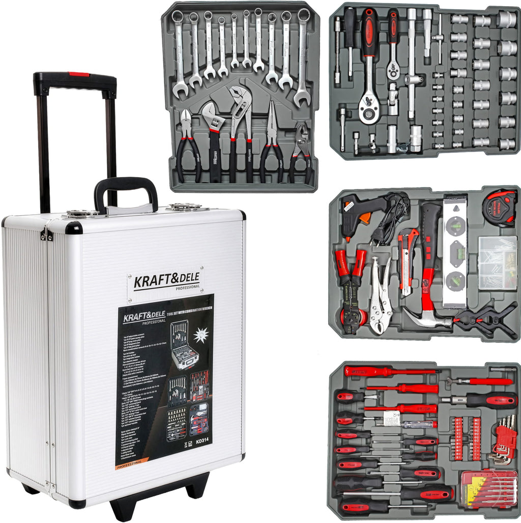 Mutrivõtmete komplekt 188 tk KD314 alumiiniumkohver (B36)