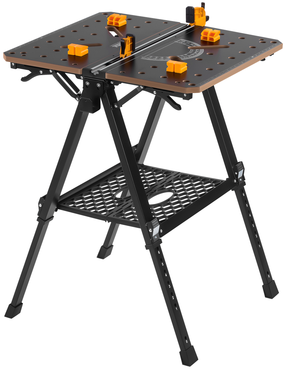 Folding Work and Clamping Table 454KG Load Capacity 70x65x92CM MDF KD11871