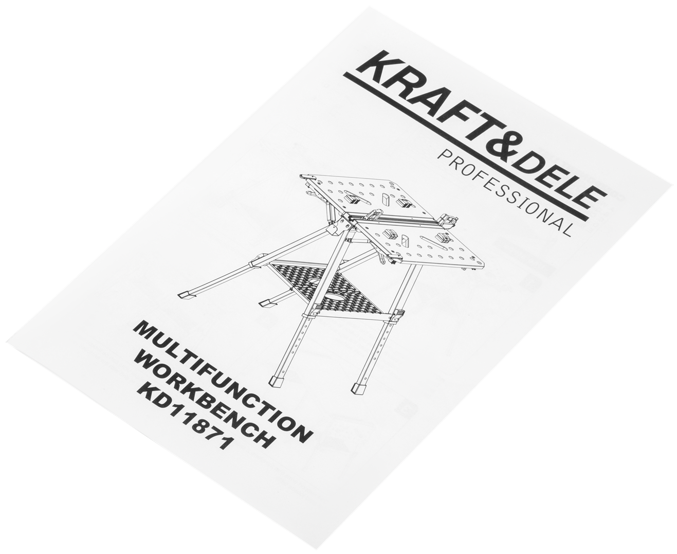 Folding Work and Clamping Table 454KG Load Capacity 70x65x92CM MDF KD11871