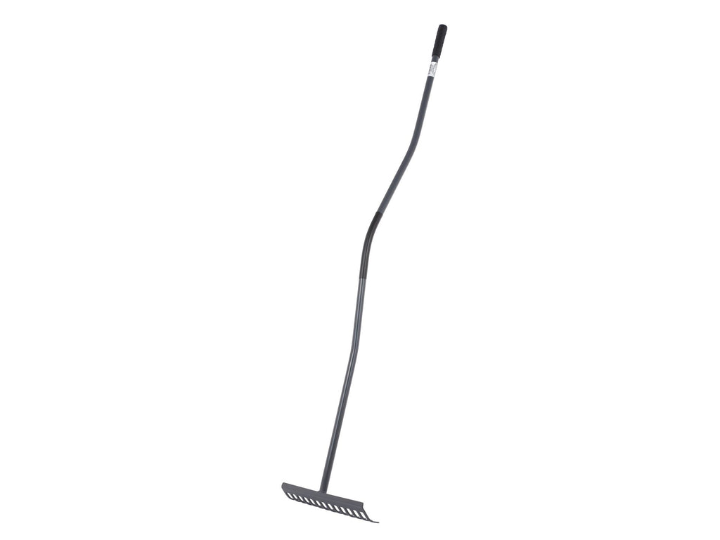 Ergonomic rake, 14-tooth, metal shaft