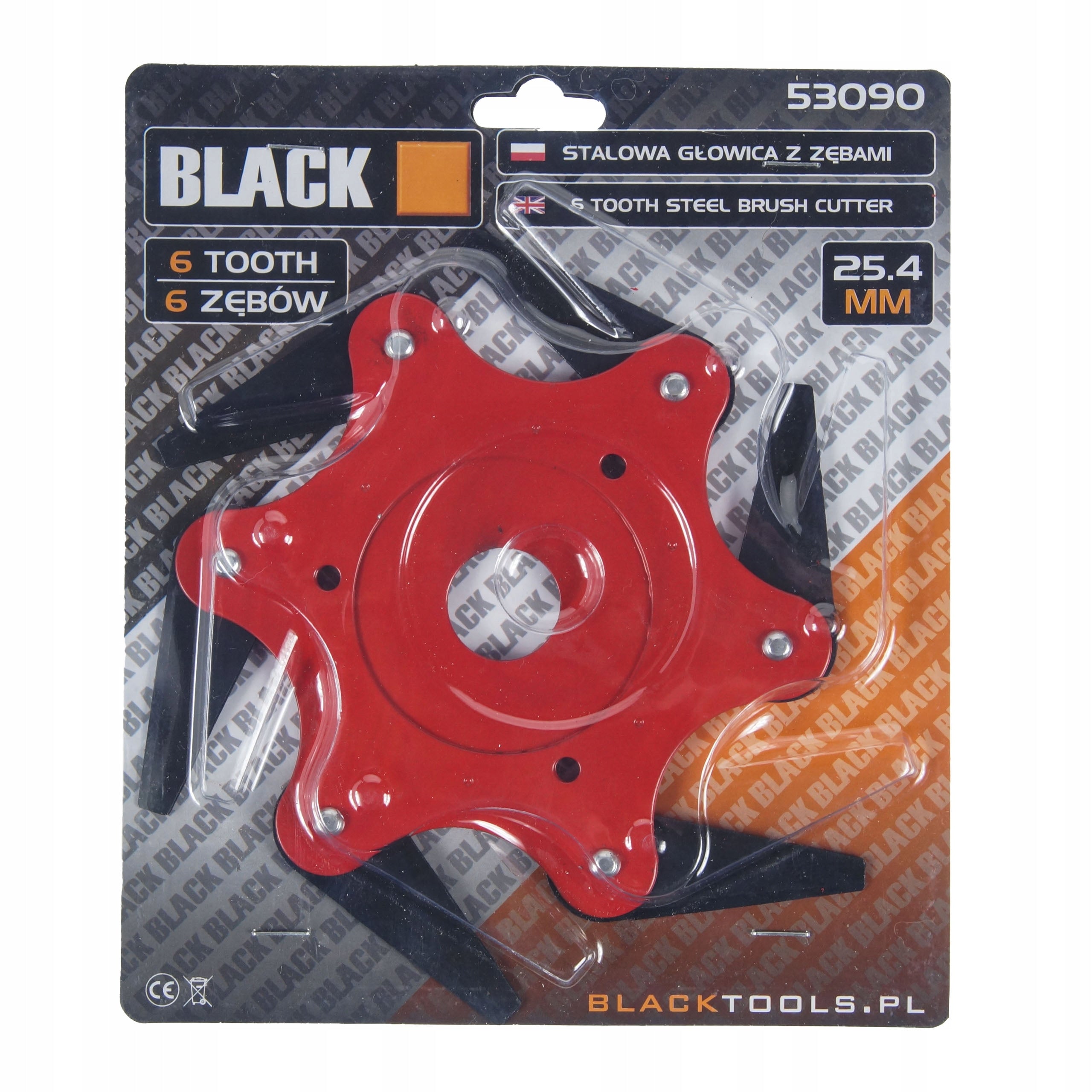 Vikatiga trimmeri tera, 6 hammast, tiheda võsa jaoks, tugevdatud