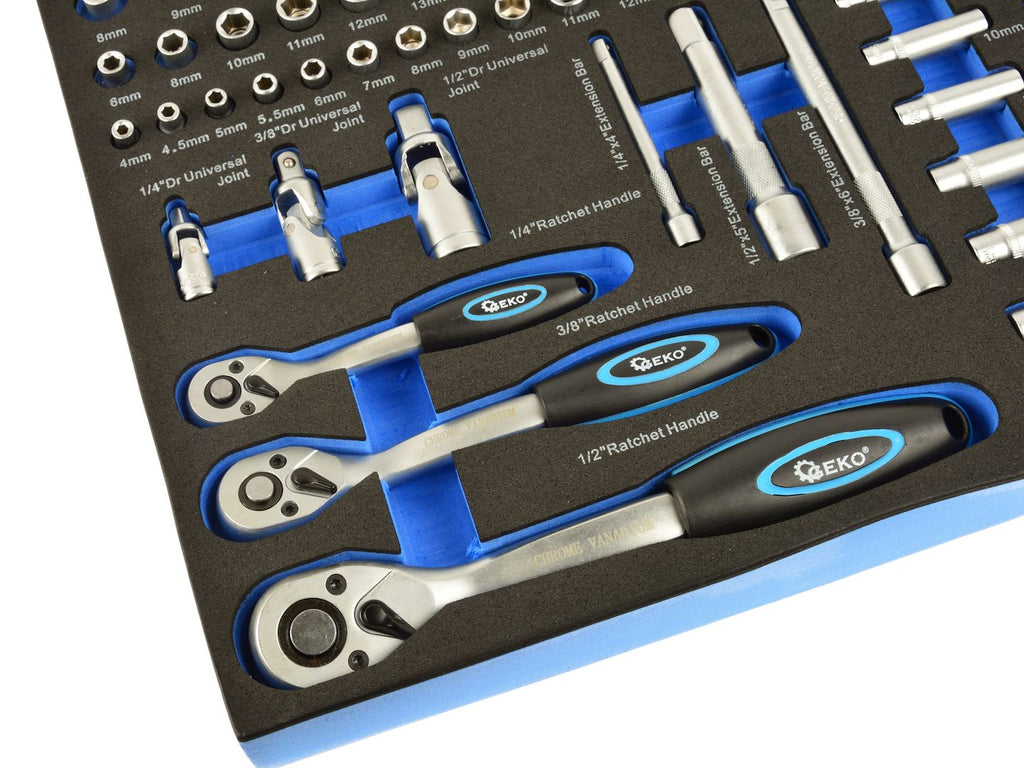 80 pcs Socket Set 1/4" & 1/2"