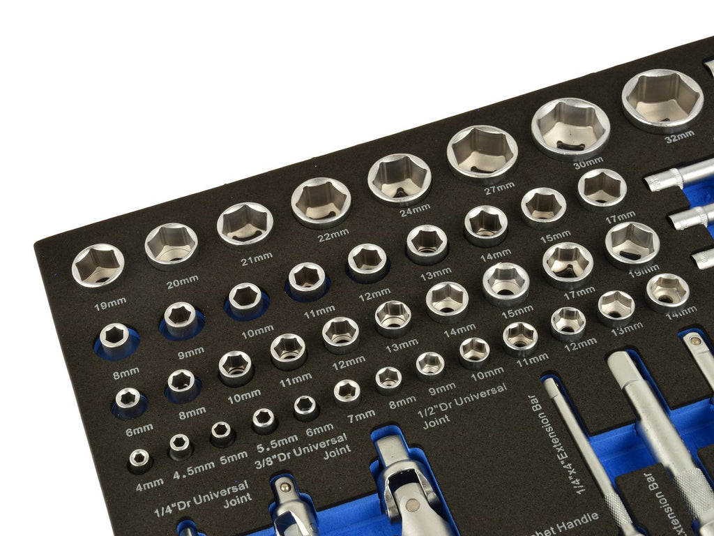80 pcs Socket Set 1/4" & 1/2"
