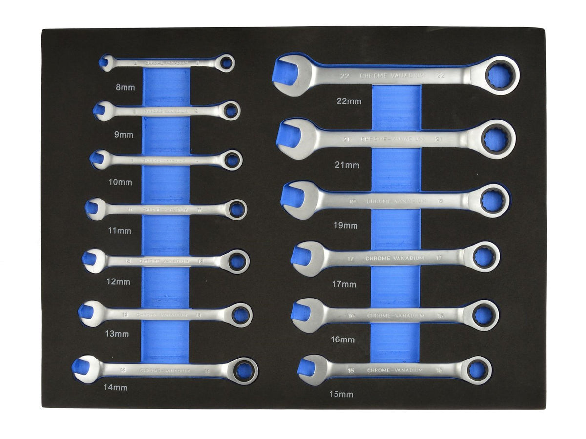 13-piece ratchet wrench set 8-22 mm